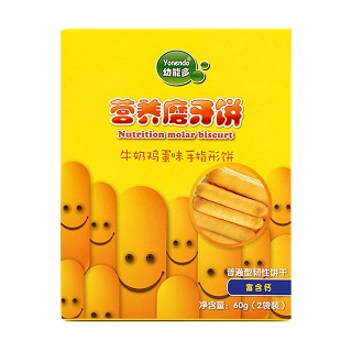 幼能多营养磨牙饼 牛奶鸡蛋味手指形饼(金物源)