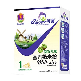 贝奢弥猴桃味营养奶米粉(盒装)