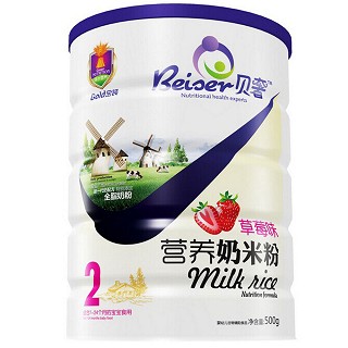 贝奢 草莓味营养奶米粉(益佰年)