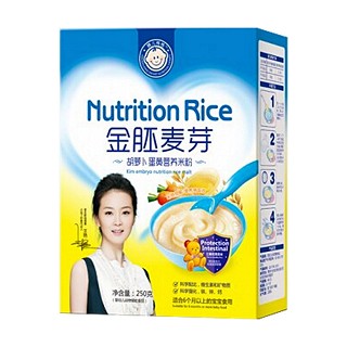 小豆丁金胚麦芽胡萝卜蛋黄营养米粉(盒装)