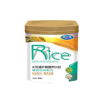 贝之篮绿豆百合配方-水苏糖护畅营养米粉(海蓝蓝)