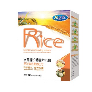 贝之篮五谷粗粮配方-水苏糖护畅营养米粉(海蓝蓝)