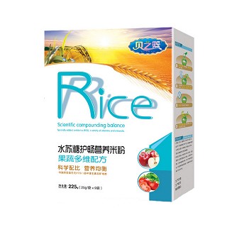 贝之篮果蔬多维配方-水苏糖护畅营养米粉(海蓝蓝)