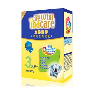 爱贝加立体营养幼儿配方奶粉3段(贝康)