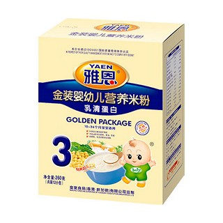 雅恩金装婴幼儿营养米粉乳清蛋白(天地和)