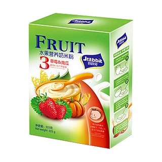 跳跳兔水果营养奶米粉(草莓南瓜)