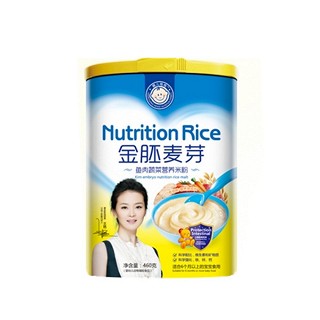 小豆丁金胚麦芽鱼肉蔬菜营养米粉(罐装)