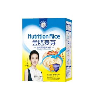 小豆丁金胚麦芽鱼肉蔬菜营养米粉(盒装)