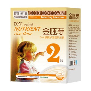 圣雅滋金胚芽dha核桃护肠营养米粉2段(吴城)