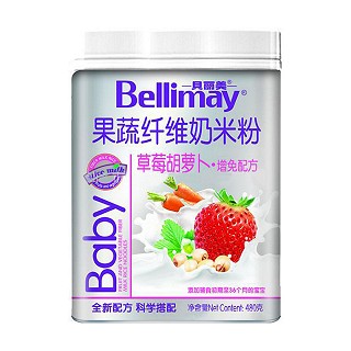 贝丽美草莓胡萝卜果蔬纤维米粉(塑罐)