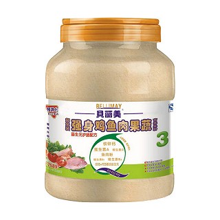 贝丽美3段强身鸡鱼肉果蔬米粉(大塑罐)