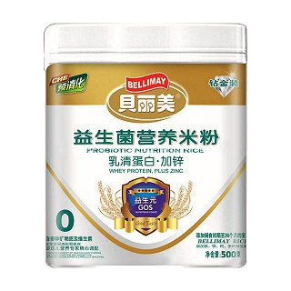 贝丽美0段乳清蛋白加锌米粉(塑罐装)