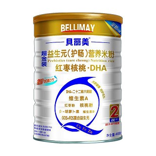 贝丽美2段红枣核桃dha营养米粉(罐装)