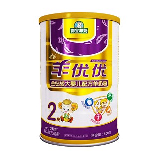 羊优优 金钻较大婴儿配方羊奶粉2段(百跃)