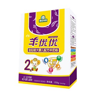 羊优优 金钻较大婴儿配方羊奶粉2段(百跃)