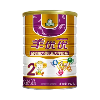 羊优优 金钻较大婴儿配方羊奶粉2段(百跃)