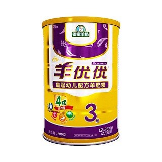 羊优优 皇冠幼儿配方羊奶粉3段(百跃)