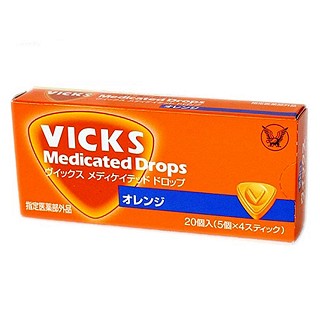 vicks润喉糖香橙甘桔口味(大正制药)