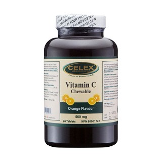 celex雪力仕维他命c维生素c口嚼咀嚼片橘子口味(加拿大雪力仕)
