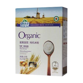 爱之蓝米粉蛋黄菠菜有机米粉(海斯易)