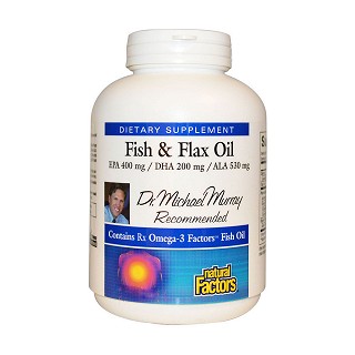 natural factors 鱼和亚麻油软胶囊 250粒(natural)