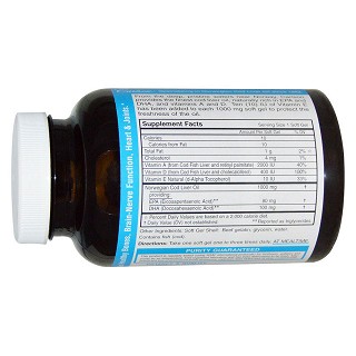 carlson labs 鱼肝油精华软胶囊(200s)