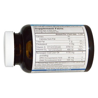 carlson labs 挪威鳕鱼肝油软胶囊(carlson)