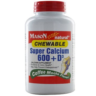 mason vitamins super calcium 600+d3 chewable(mason)