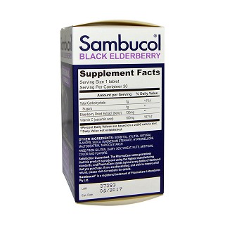 sambucol 黑接骨木果咀嚼片(sambu)