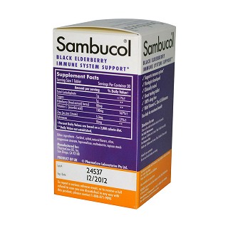 sambucol 增强免疫系统黑接骨木咀嚼片 60片剂(sambu)