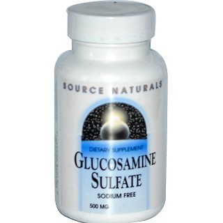 source naturals 氨基葡萄糖硫酸盐片剂 无钠成分(source)