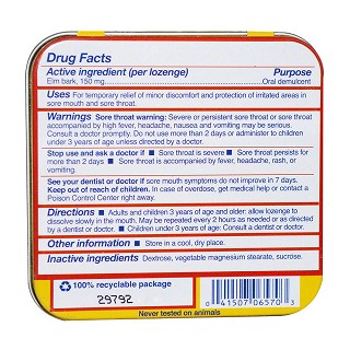 thayers slippery elm lozenges 82片(th)