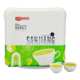 三匠 黑苦荞茶 轻享茶 草绿色 盒装(300g)