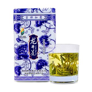 中狮 西湖龙井 二级茶 青花瓷 铁罐装(200g)