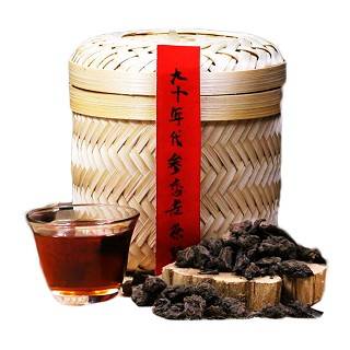 龙之青 干仓参香老茶头 陈年熟茶(普咖)