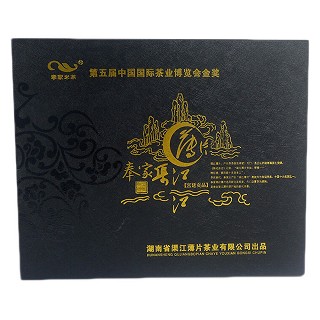 渠江薄片 新化黑茶(黑色礼盒装)