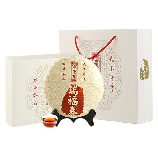七彩云南 瑞福春 普洱茶 熟茶饼(礼盒装)