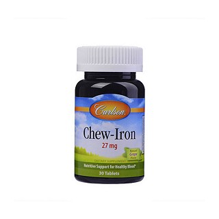 美国 carlson 补铁咀嚼片(葡萄香味)