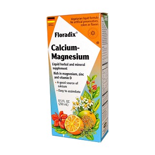 植物、salus-haus floradix钙,镁,锌和维生素d补充剂(莎露)