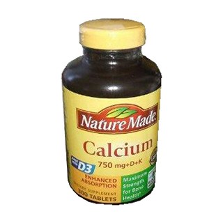 nature made calcium 钙片+维生素d+k (made)