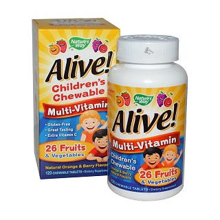 nature's way, alive！儿童多种维生素咀嚼片(橙子味)