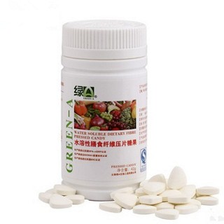绿a水溶性膳食纤维压片糖果(仙乐制药)